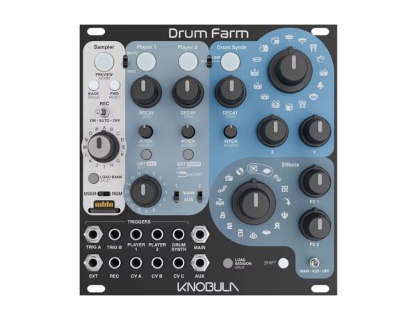 Knobula Drum Farm Drum Synth + Effects + Sampler - B2B Music Store