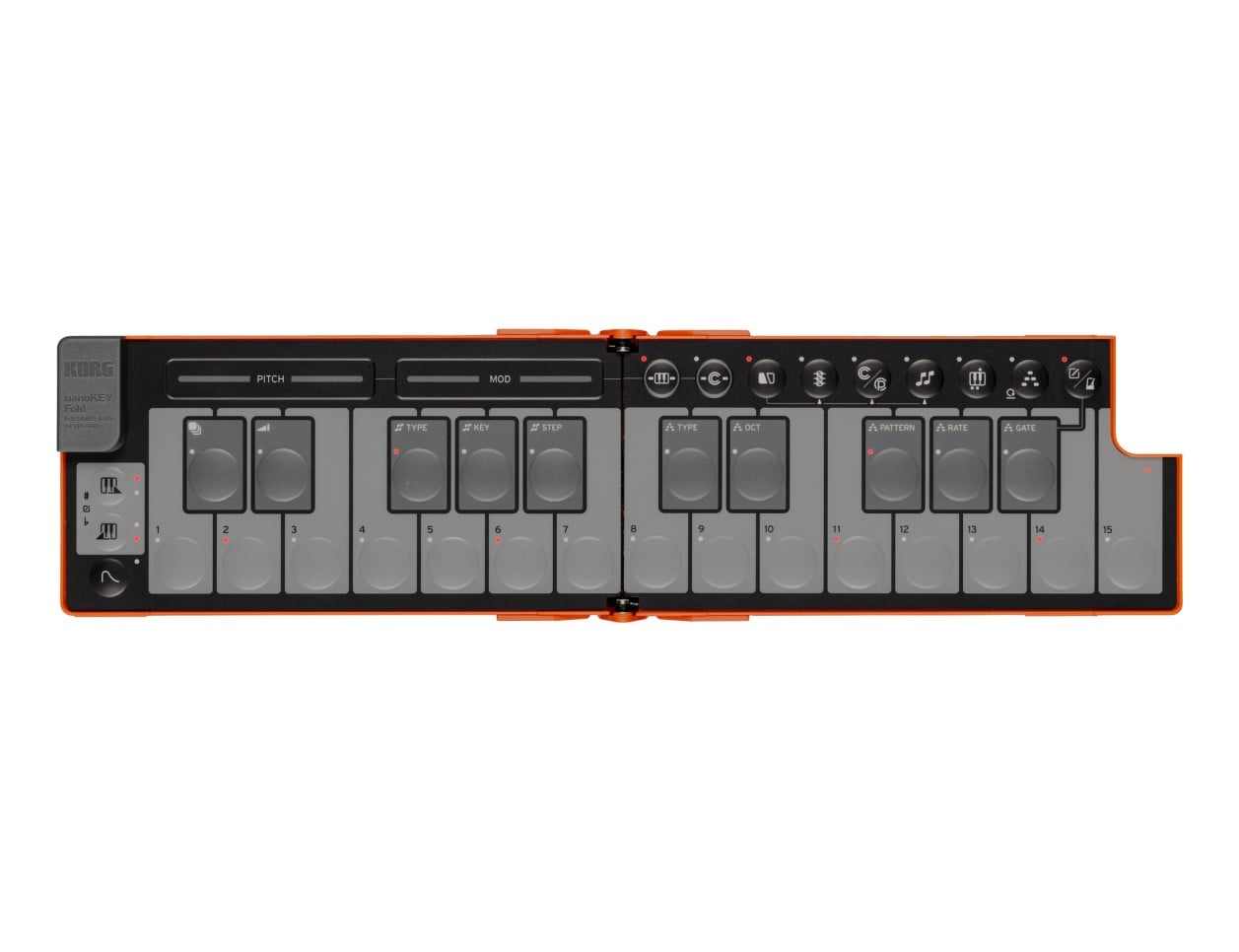 Korg nanoKEY Fold Naranja Lava - B2B Music Store